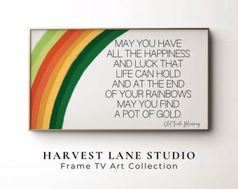 samsung frame tv art for st patricks day | st patricks day decor | irish wall art | rainbow party decoration | the frame tv art | digital