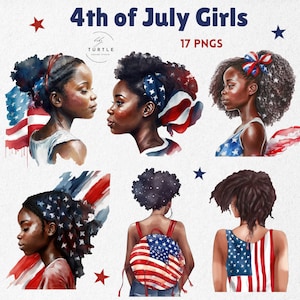 4 de julio Chica png, 4 de julio PNG, Imágenes Prediseñadas del Día de la Independencia, Chica Patriótica, Mujer Afroamericana PNG, Rojo Azul png, Bandera Americana PNG