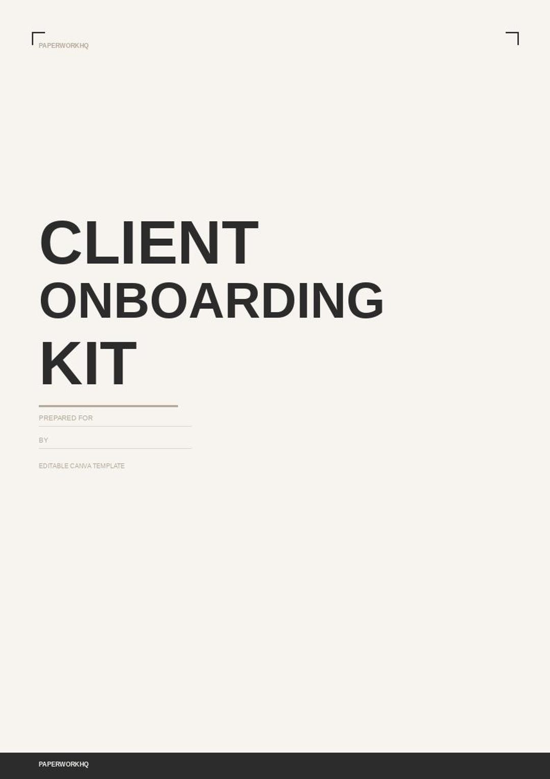 Client Onboarding Kit Canva Template | Welcome Packet for Coaches ...
