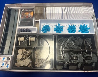 Inserto de juego de mesa de lujo Battle for Hoth / Organizador impreso en 3D para terreno, miniaturas y fichas