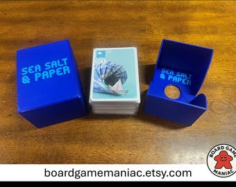 Caja para mazos de papel y sal marina / Compatible con cartas con fundas y expansiones / Estuche de almacenamiento impreso en 3D