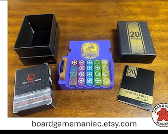 Organizador Tanglewoods resistente de 20 piezas: inserto para juegos de mesa impreso en 3D, almacenamiento de fantasía