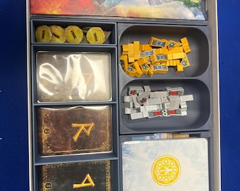 Inserto para Duelo de El Señor de los Anillos • Compatible con el juego base y la expansión Aliados • Organizador de juegos de mesa impreso en 3D