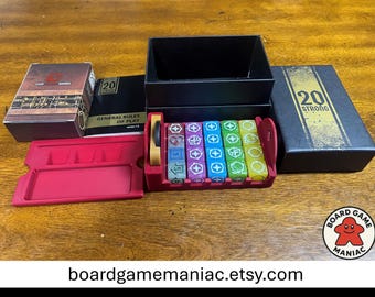 Organizador de juegos Strong 20 / Inserto para juegos de teoría de fichas, bandeja impresa en 3D
