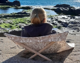 Estera de Playa Lona Tumbona de Mallorca ikat   -   Beach Mat Canvas Lounger from Mallorca ikat