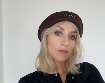 Gorro marinero,Sailor Hat chocolate wool, sombrero marinero lana Handmade Gara Design