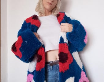 Cappotto invernale di lana oversize, cappotto invernale di lana fatto a mano da Gara Design