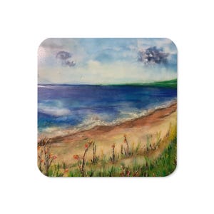 Lake Shoreline Cork-back Coaster