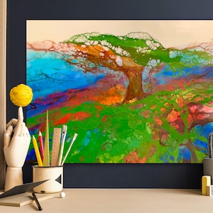 Tree of Life Encaustic Original Painting 24”x 18”