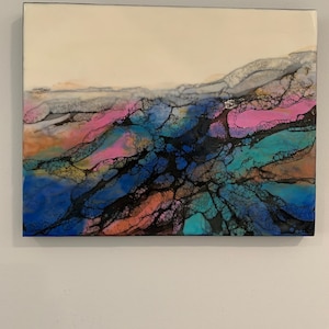 Northern Attitude Encaustic Original Painting 14”x11”