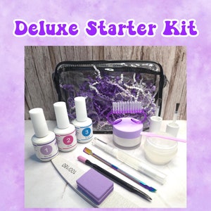 Deluxe Dip Powder Starter Kit - dip base, dip activator, dip top, dip set, dip powder, dip powder for nails, dip powder kit, nail,