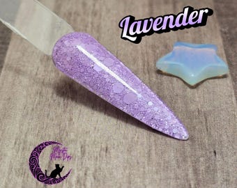 Lavender Glitter Acrylic Nail Dip Powder: Pastel Purple Manicure