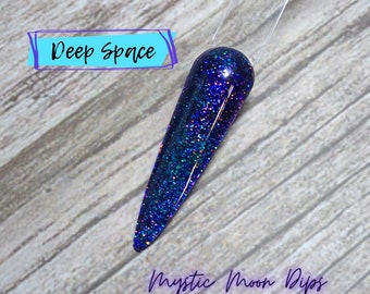 Deep Space - Dip Powder, Dip Powder for nails, Acrylic purple, blue glitter