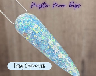 Fairy Godmother, dip powder, dip powder for nails, nail dip, dip nail, glitter dip powder, dip powders, dip nail, nail, magical nails