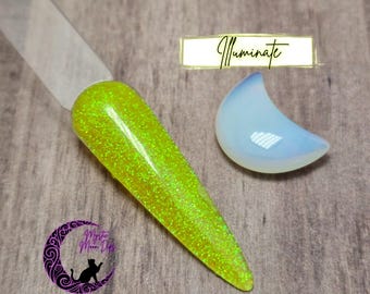 Illuminate Yellow Glitter Acrylic Nail Dip Powder