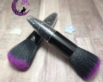 Black & Purple Nail Duster Brush - 4.5 inch