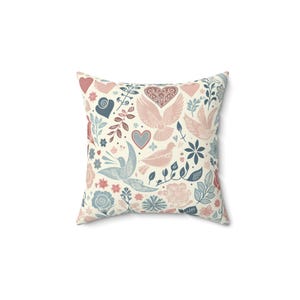 Romantic Spun Polyester Square Pillow