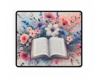 Tapete de lectura floral: Decoración acogedora para la oficina de los amantes de la lectura