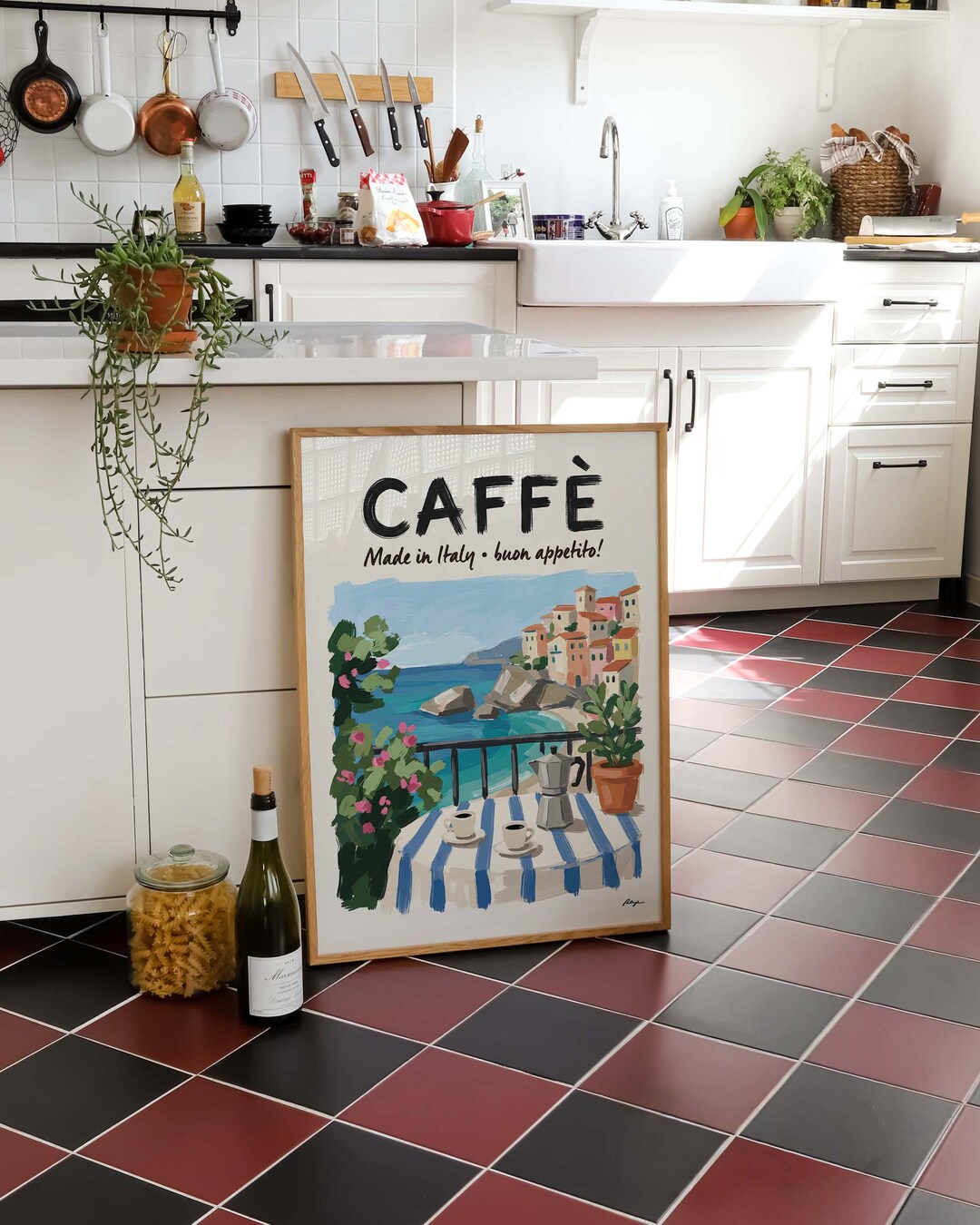 Caffè Print, Vintage Kitchen Wall Art, Italian Moka Coffee Poster ...