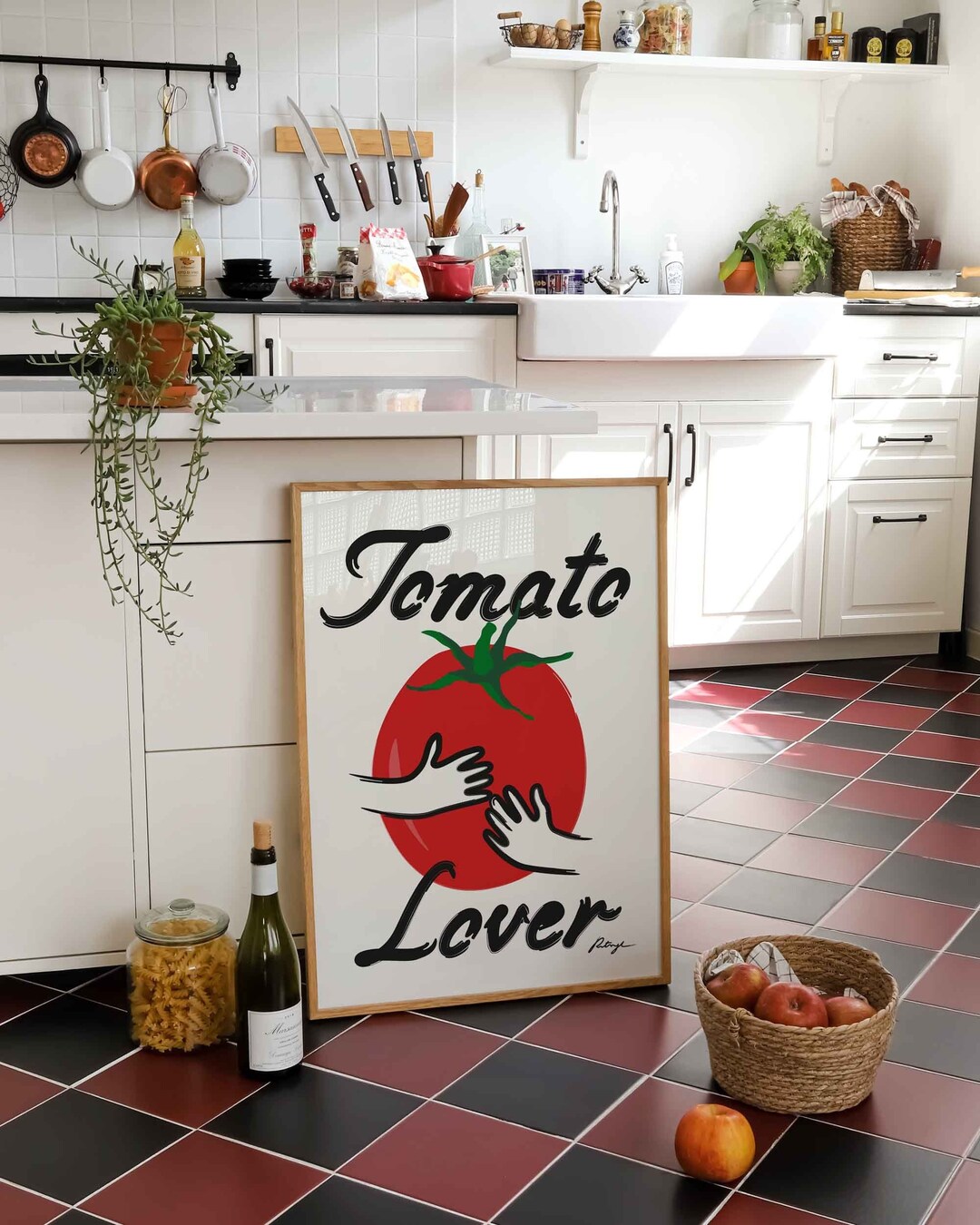 Tomato Lover Print, Vegetable Wall Art, Vintage Food Poster, Mid ...