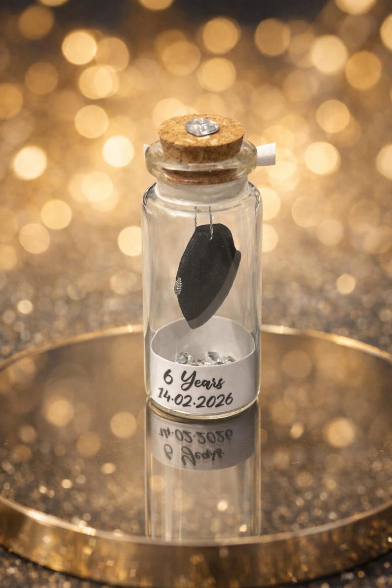 Badgmania Aimant Anniversaire 6 Ans De Mariage Noces De Chypre – Magnet 59mm Anneaux Mariage, Souvenir Romantique Made In France