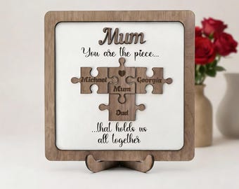 Personalised Mum's Birthday Gift / Mother’s Day  Keepsake Family Puzzle