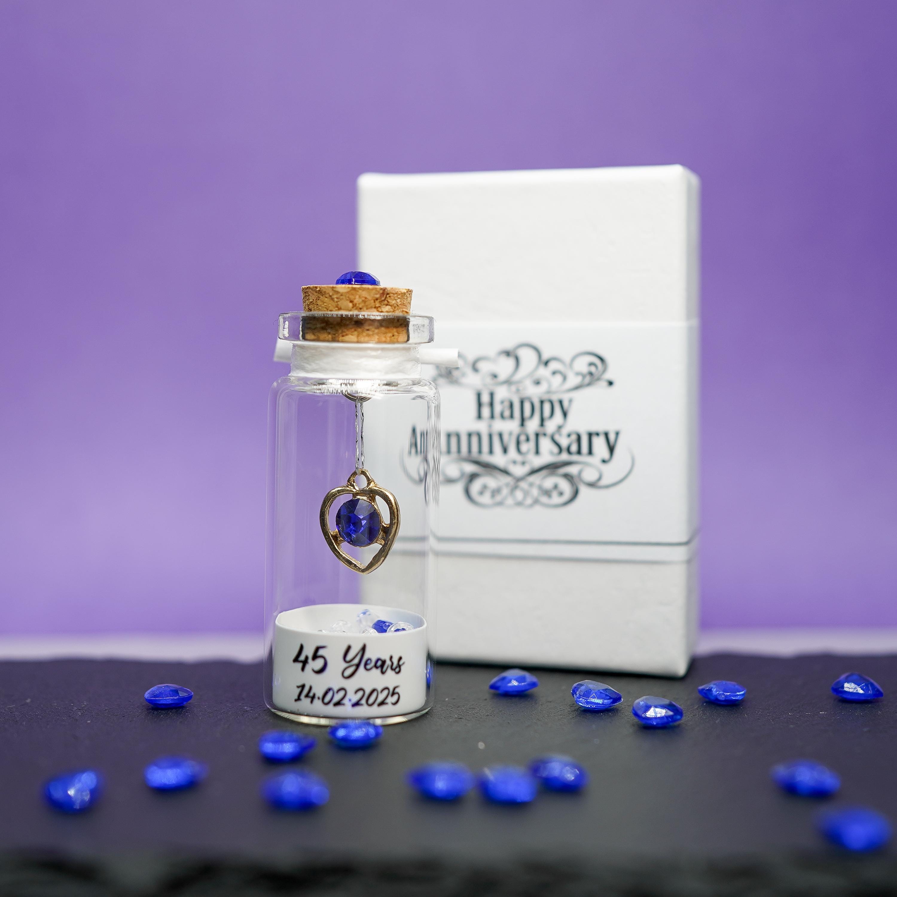 Personalised 45th Sapphire Wedding Anniversary Miniature Gift - Etsy