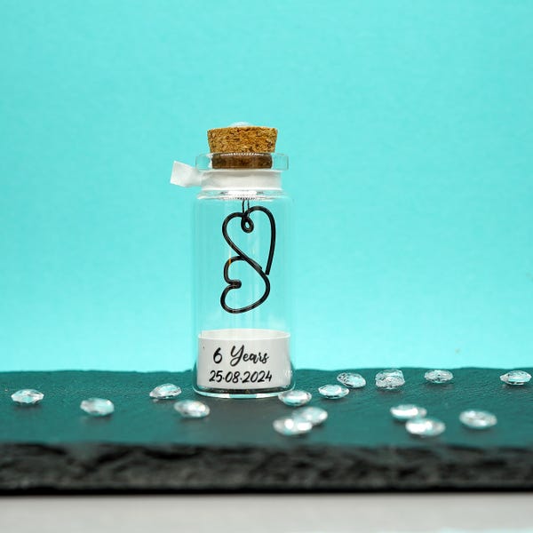 Personalised 6th Iron Wedding Anniversary Miniature Gift: Handmade Keepsake