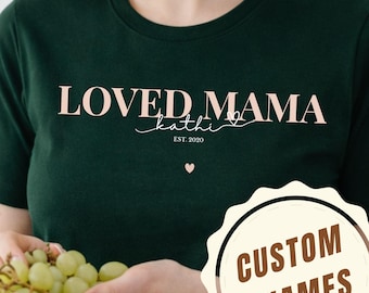 Custom Name Mama Shirt, Mothers Day Gift, Loved Mama Sweater, Grandma Gift, Custom Family Names Shirt,Personalized Mom Sweatshirt