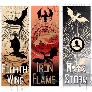 Marcapáginas de Fourth Wing, incluyendo Onyx Storm (descarga digital)