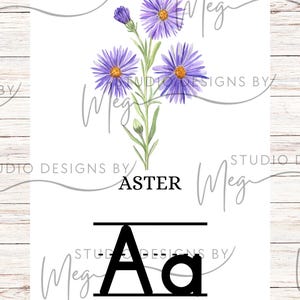 Tarjetas con letras de plantas de Ontario en acuarela y madera - Descarga digital