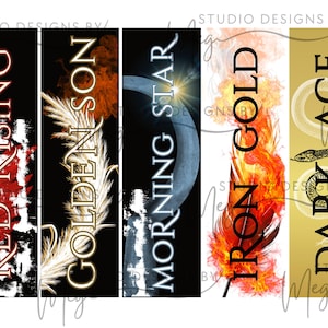 Red Rising Series Bookmarks - Digital Download