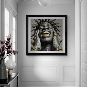 Golden Beats: Portraits of Hip Hop Culture | Wall Art | AI Generated ...