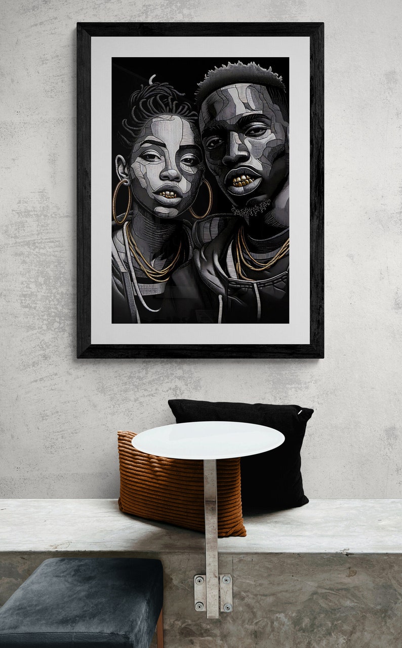 Golden Beats: Portraits of Hip Hop Culture | Wall Art | AI Generated ...