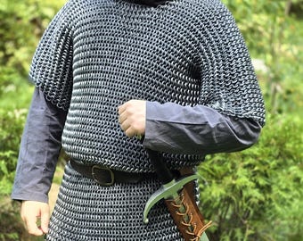 Cosplay Chainmail Hauberk: Medieval Viking Style, Plastic Rings
