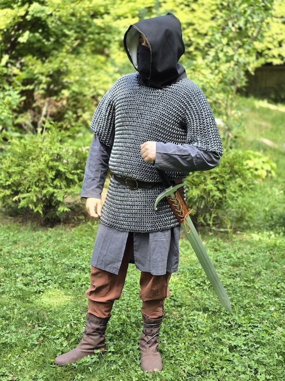 Cosplay Chainmail Hauberk: Medieval Viking Style, Plastic Rings