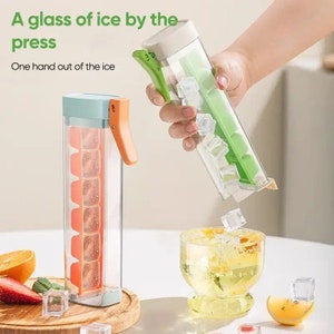 Ice cube trays press type ice maker reusable whiskey ice block mould easy ice removal ice cube mould for freezer