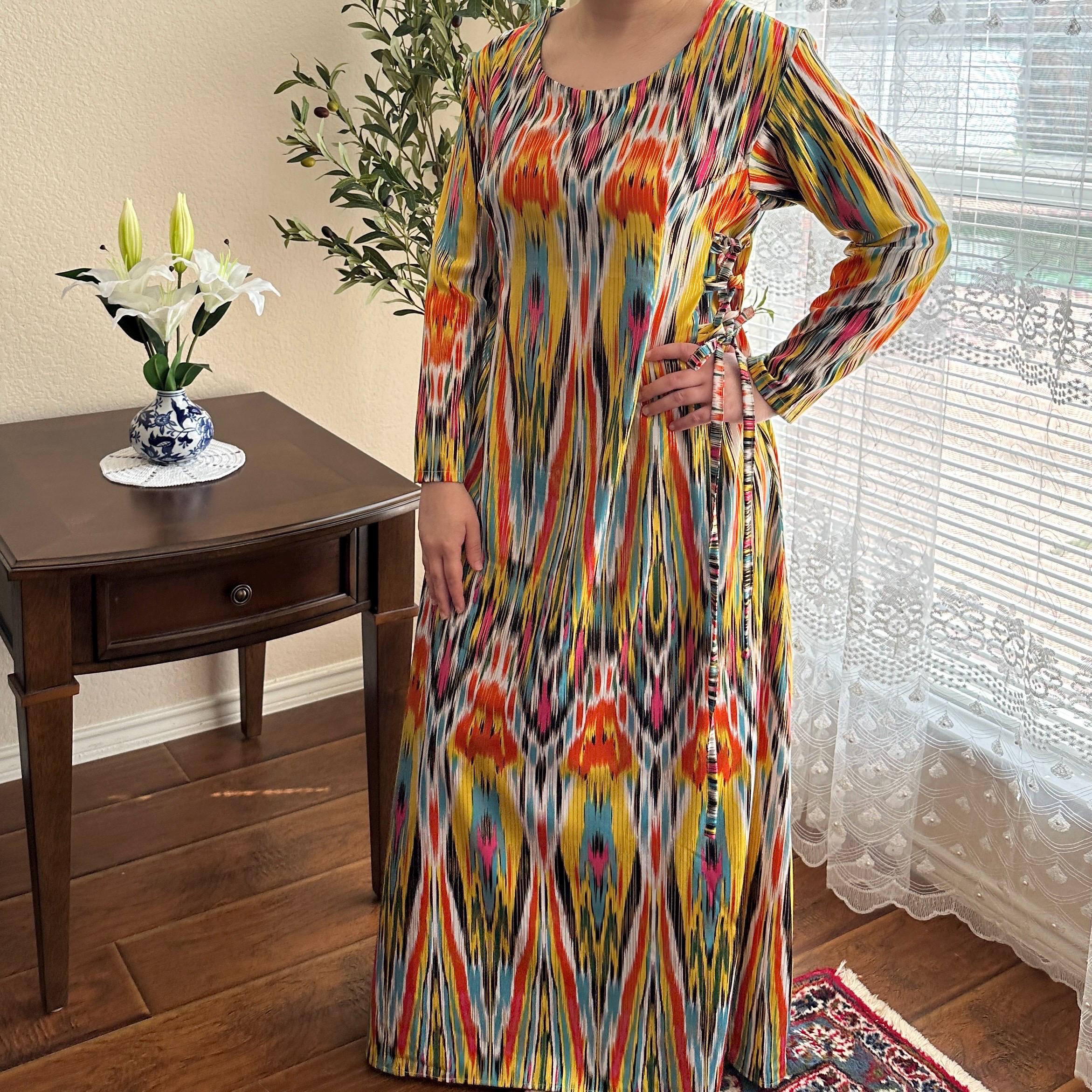 Ikat Long Dress - Etsy