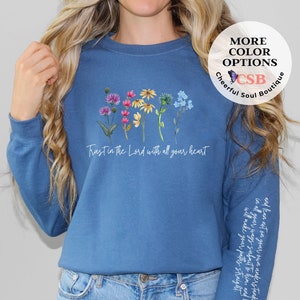 Christian Sweatshirt, Bible Verse Sweatshirt, Religious Sweatshirt, Jesus Sweaters, Religious Apparel, Gift For Christian Women, Faith Shirt