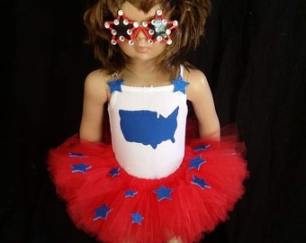 Conjunto para o 4 de julho, conjunto de tutu, roupa para recém-nascida no 4 de julho, primeiro 4 de julho, conjunto de tutu para o feriado, roupa infantil, conjunto para bebê menina no 4 de julho