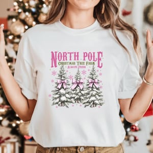 North Pole Shirt, North Pole Christmas Shirt, Christmas Tree Farm Sweater, Christmas Hoodie, Christmas Gift, Christmas Matching Shirts