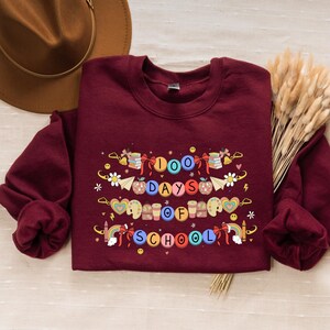 Felpa 100 giorni di scuola, Felpa con cappuccio 100 giorni di scuola, Maglietta della scuola, Felpa della scuola, Felpa con cappuccio della scuola, Regalo per il ritorno a scuola, Regalo per insegnanti