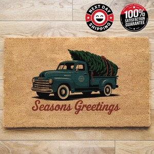 Christmas Holiday Doormat, Seasonal Doormat, Entryway Decor, Christmas Decor, Winter Outdoor Decor, Holiday Decorations, Christmas Porch