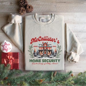 McCallister Home Security Sweatshirt, Christmas Movie Sweater, Funny Christmas Sweatshirt, McCallister Shirt, Christmas Gift, Xmas Movie