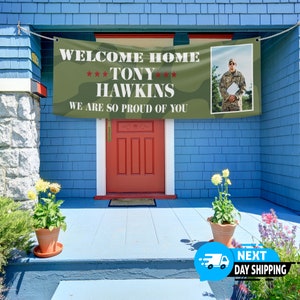 Welcome Home Banner, Welcome Home or Congratulations, We Are So Proud, Custom Banner, Military Homecoming, Military Banner, Welcome Home