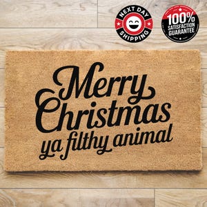 Filthy Animal Doormat, Funny Christmas Doormat, Christmas Decoration, Winter Gift, Winter Outdoor Decor, Entryway Decor, Porch Decor