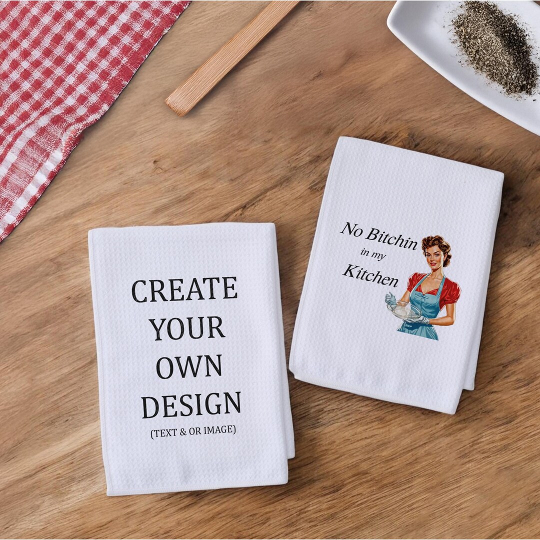 Custom Kitchen Towel, Custom Towel, Name Dish Towel, Custom Gift, Hand ...