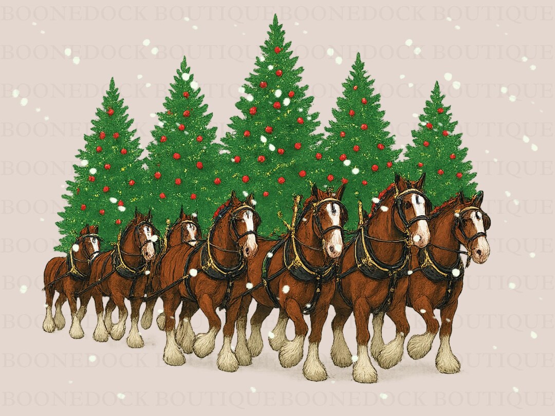 Christmas Horses PNG | Holiday Horse Clipart | Festive Winter ...