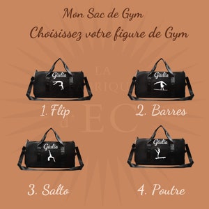 Sac de sport 30L de gymnastique GAF Noir immagine 2