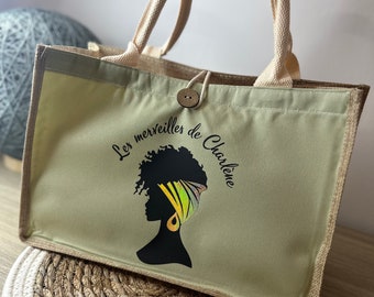 Women's jute bag Turban + Creole